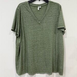 Cato Moss Green V-Neck Tee